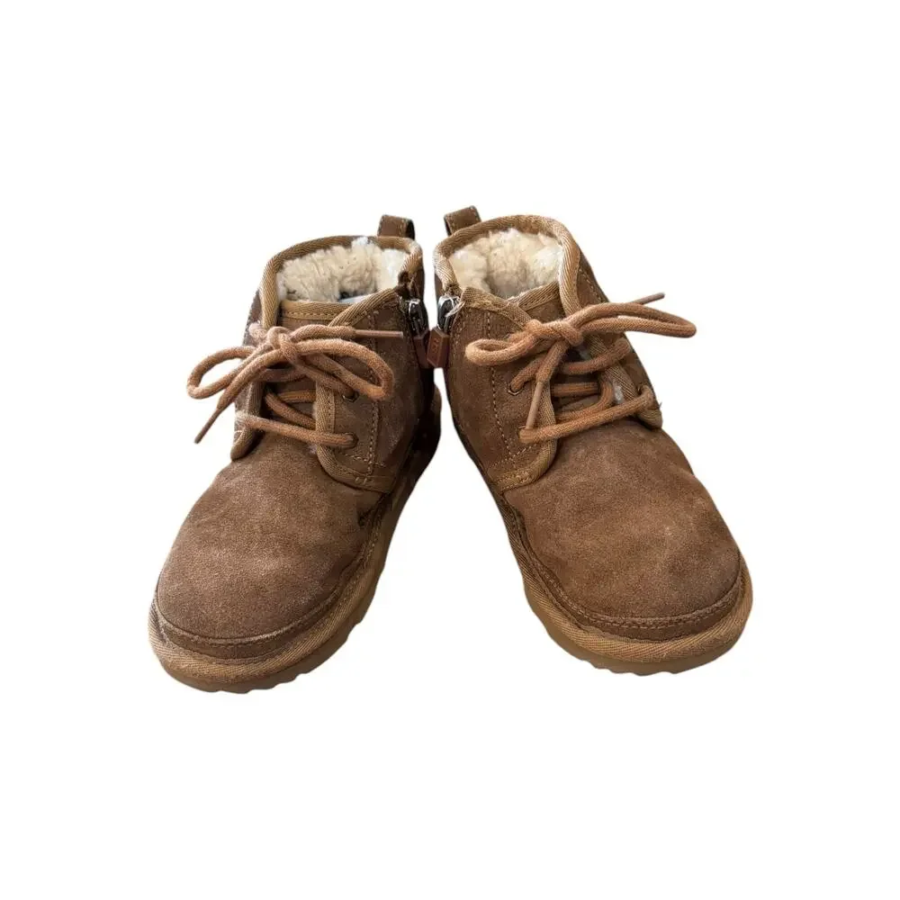UGG Neumel II Chestnut Suede Ankle Boots Toddler Kids Size 12 w/ Box
